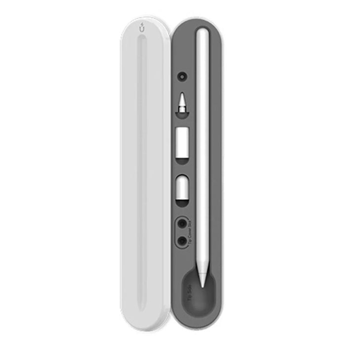 AHASTYLE PT121 Storage Box for Apple Pencil 1st / 2nd Generation Magnetic Stylus Pen Protective Case - White - 1