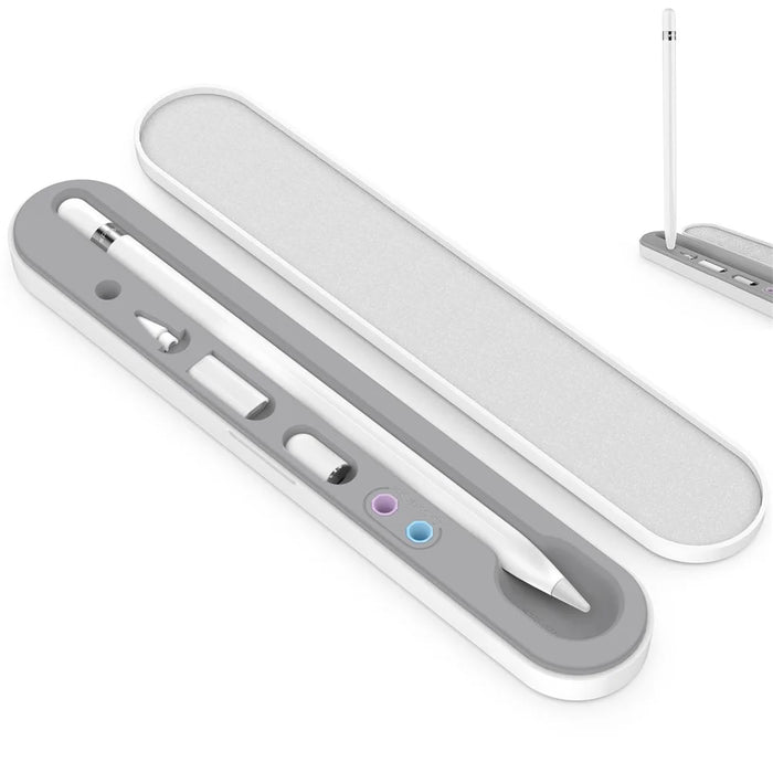 AHASTYLE PT121 Storage Box for Apple Pencil 1st / 2nd Generation Magnetic Stylus Pen Protective Case - White - 4