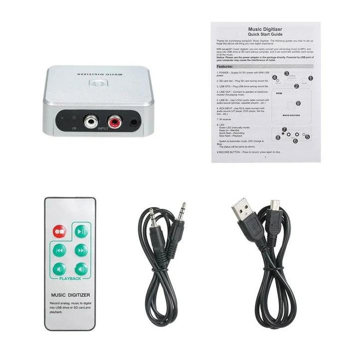 EZCAP 241 Music Digitizer Audio Collection Box Analog Audio to Digital Converter with 3.5mm Audio Interface - 7