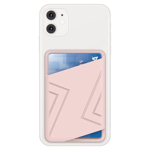 AHASTYLE PT133-C-S Adhesive Credit ID Card Holder Mobile Phone Back Card Pocket - Pink - 1