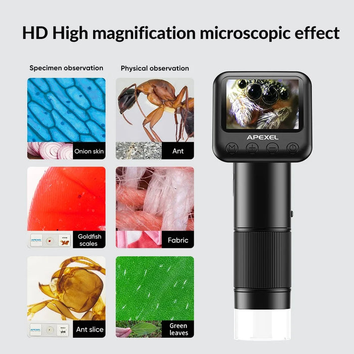 APEXEL MS008 Handheld Portable Digital Microscope Electronic Magnifier Camera with HD 2-Inch Screen - 4