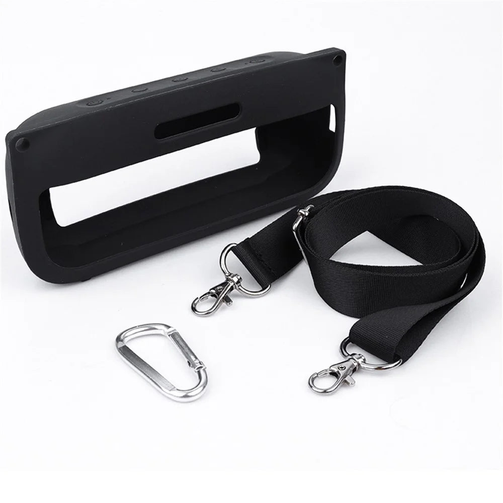 Silicone Protector Case for Bose SoundLink Flex Bluetooth-compatible Wireless Speaker Portable Protective Cover - Black - 1
