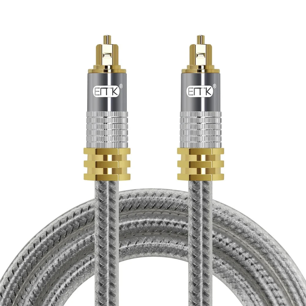 EMK YL-A 1.5m OD8.0mm Digital Optical Audio Cable Gold Plated Connector S / PDIF Toslink Lead Cord - 2