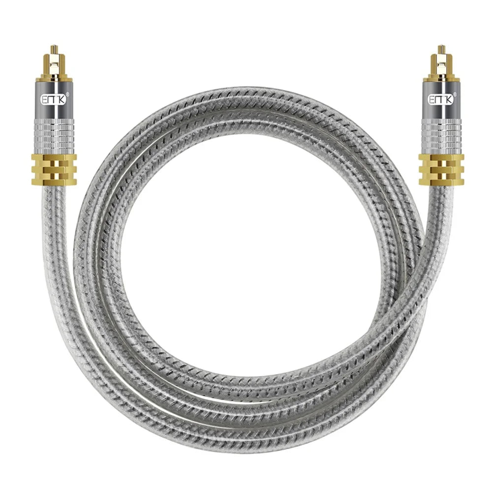 EMK YL-A 1.5m OD8.0mm Digital Optical Audio Cable Gold Plated Connector S / PDIF Toslink Lead Cord - 3