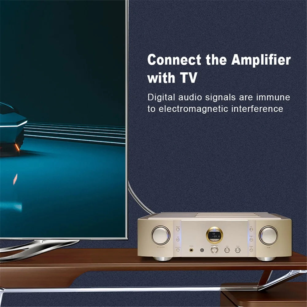 EMK YL-A 1.5m OD8.0mm Digital Optical Audio Cable Gold Plated Connector S / PDIF Toslink Lead Cord - 6