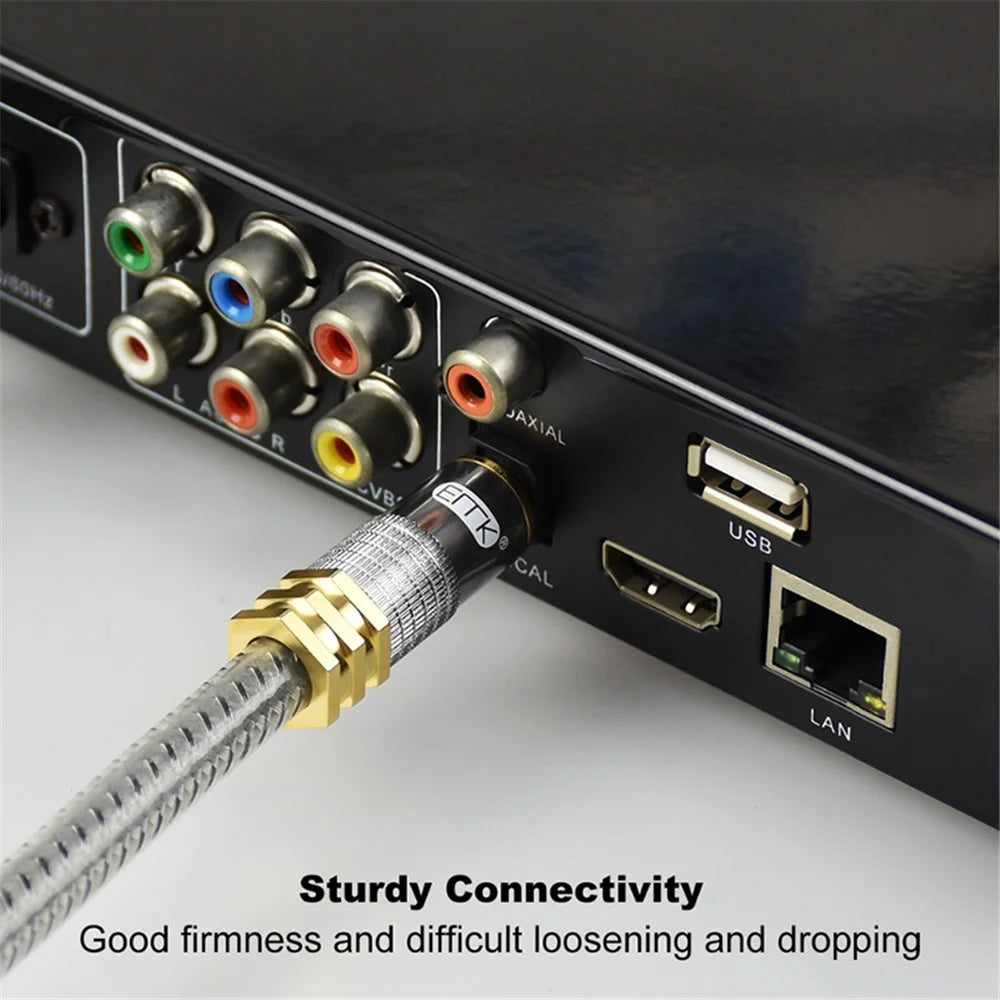 EMK YL-A 1.5m OD8.0mm Digital Optical Audio Cable Gold Plated Connector S / PDIF Toslink Lead Cord - 7