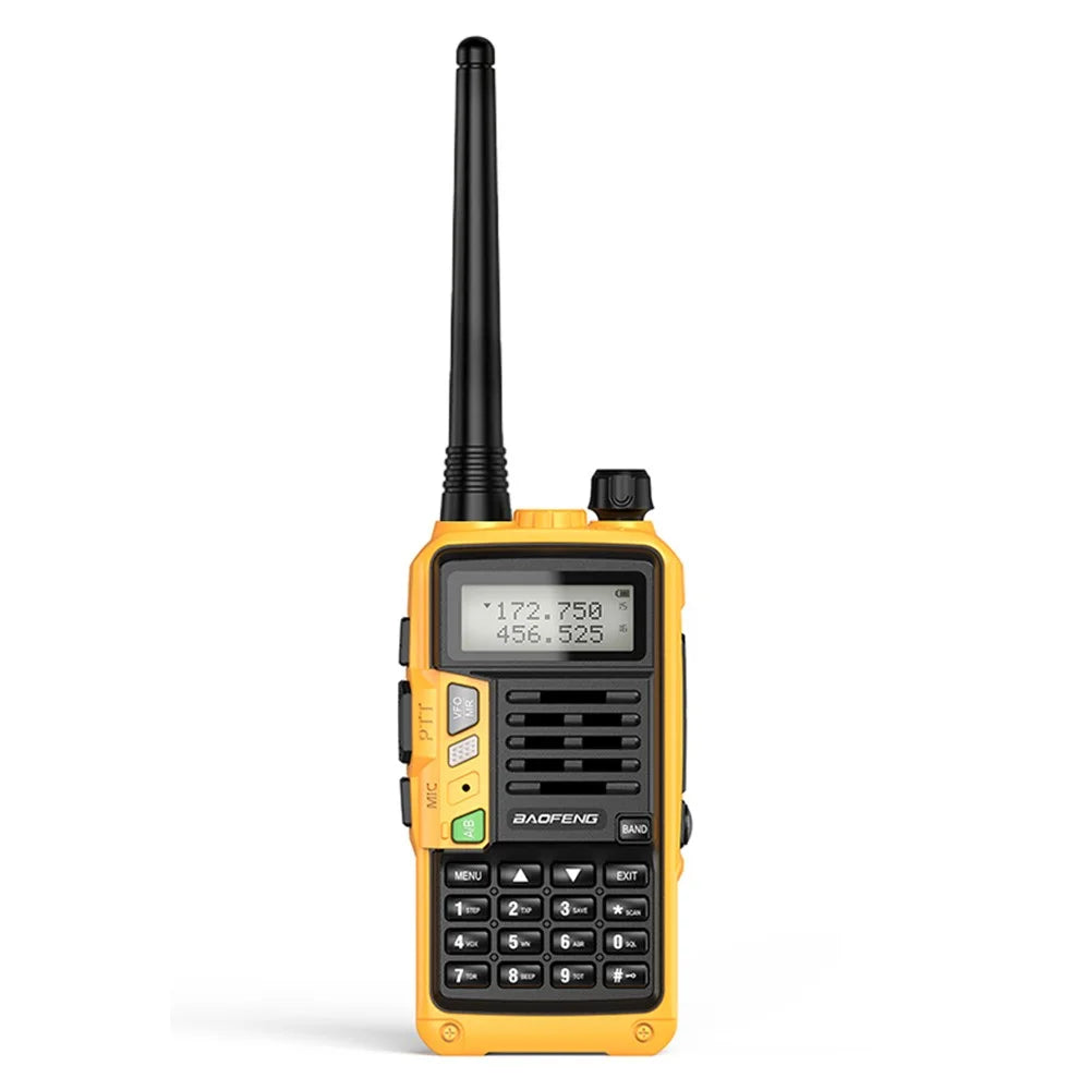 BAOFENG UV-S9 Plus Portable Walkie-Talkie UV Dual Band Handheld Radio Interphone, USB Charging, EU Plug - Yellow - 1