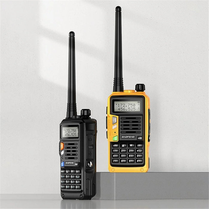 BAOFENG UV-S9 Plus Portable Walkie-Talkie UV Dual Band Handheld Radio Interphone, USB Charging, EU Plug - Yellow - 2