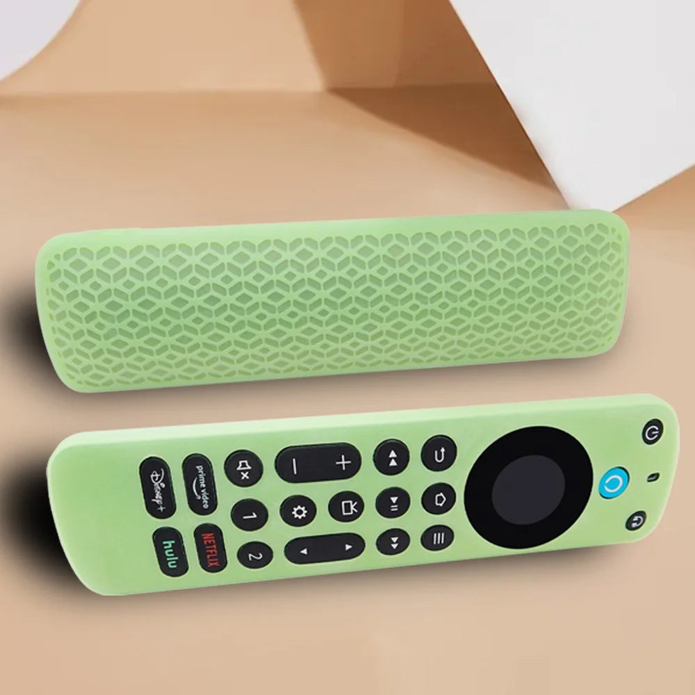 For Amazon Alexa Voice Remote Pro Anti-scratch Protective Case TV Remote Controller Silicone Sleeve Cover - White - 6