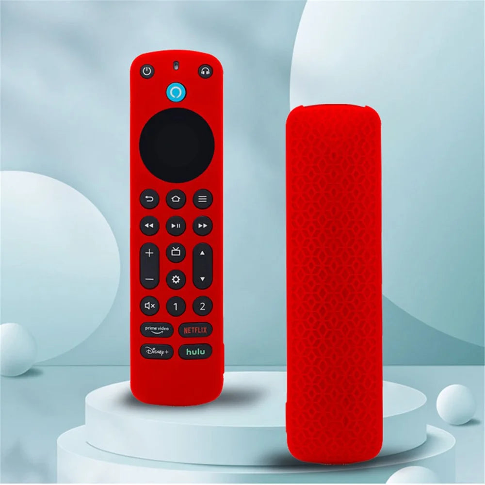 For Amazon Alexa Voice Remote Pro Anti-scratch Protective Case TV Remote Controller Silicone Sleeve Cover - White - 7
