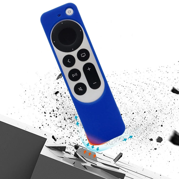 2Pcs / Set For Apple TV 4K 2022 Set-top Box Protective Cover + Remote Control Silicone Case - Blue - 2
