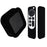 2Pcs / Set For Apple TV 4K 2022 Folding Style Soft Silicone Set-top Box Protective Cover + Remote Control Case - Black - 1