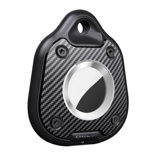 For Apple AirTag Locator Soft Protective Cover IP67 Waterproof Anti-lost TPU Case with Ring Buckle - Black - 1