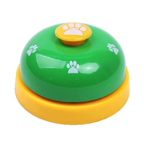 Pet Bell for Dog Cat Training Interactive Toy Called Dinner Small Bells Footprint Ring Trainer Feeding Reminder - Green - 1