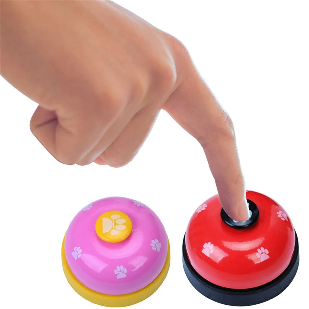 Pet Bell for Dog Cat Training Interactive Toy Called Dinner Small Bells Footprint Ring Trainer Feeding Reminder - Green - 3