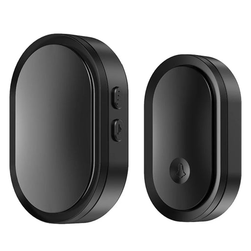 CACAZI A99 Wireless Doorbell Home Waterproof 300M Remote Door Bell, 1 Receiver and 1 Transmitter (without Battery) , EU Plug - Black - 1