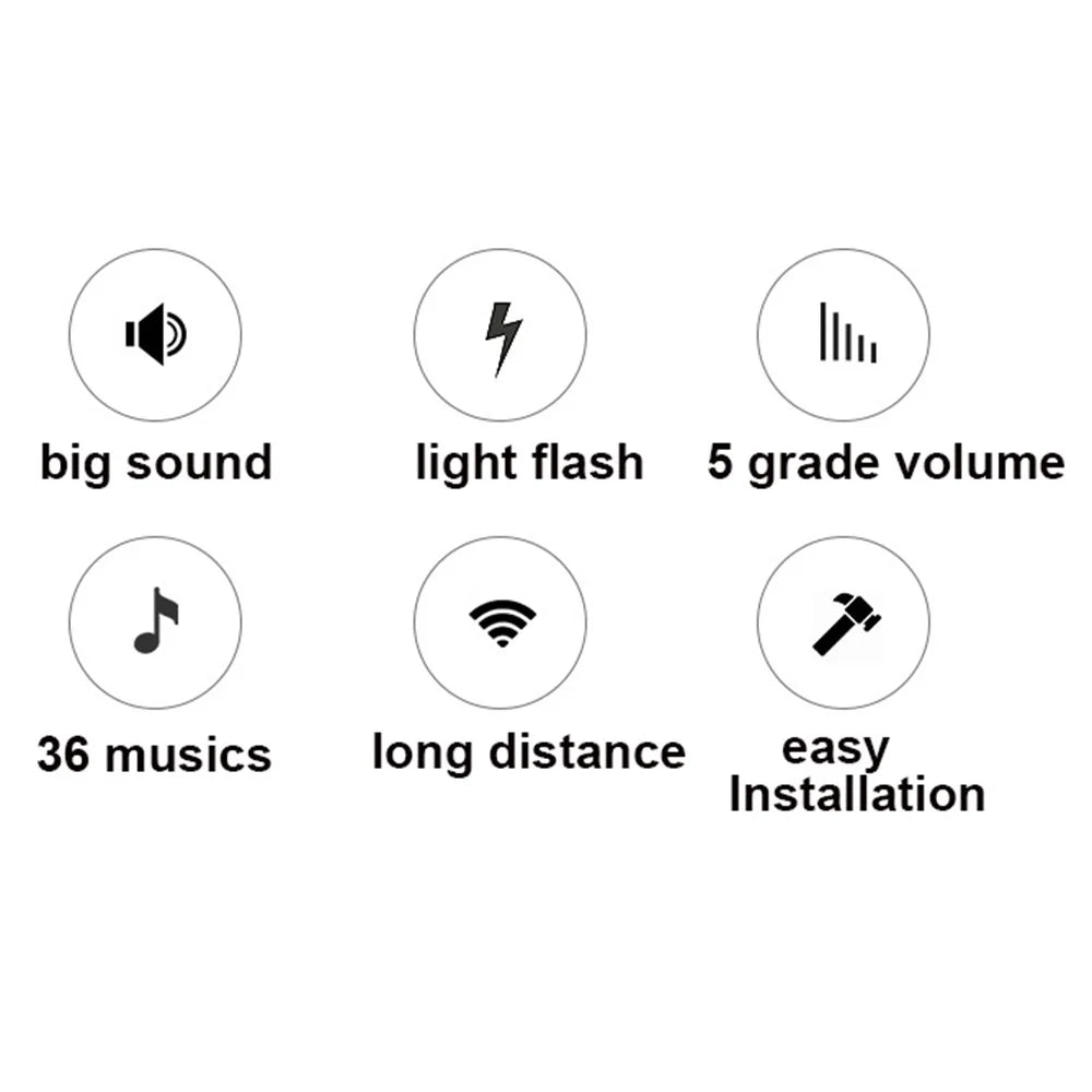 B209 Home Wireless Doorbell Colorful Light Remote Smart Calling Bell, 1 Transmitter+2 Receivers - Gold / EU Plug - 2