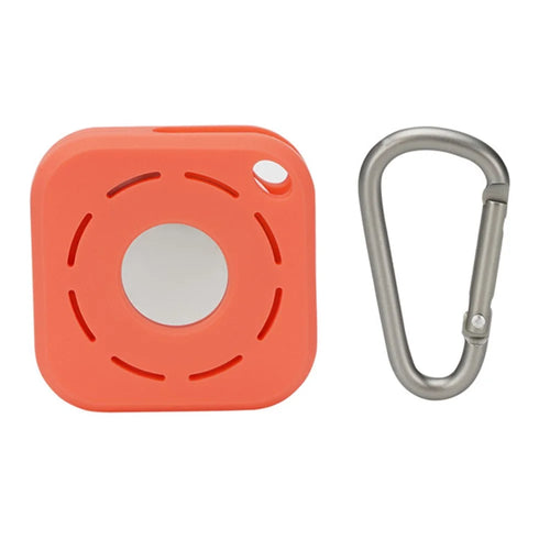Silicone Case for Apple AirTag Bluetooth-compatible Tracker Protector Anti-Lost Key Pet Locator Soft Cover with Buckle - Coral - 1