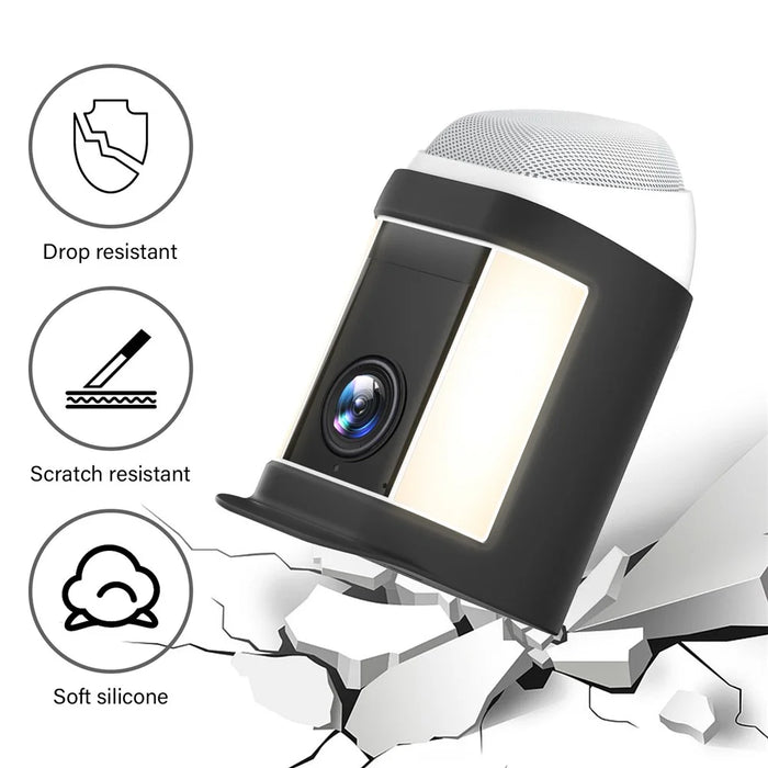 For Ring Spotlight Cam Pro Silicone Case Outdoor Security Camera Weatherproof Protection Cover - 4