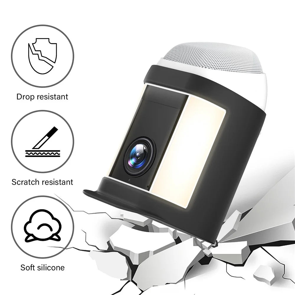 For Ring Spotlight Cam Plus Outdoor Security Camera Weatherproof Case Flexible Silicone Cover Sleeve - 4