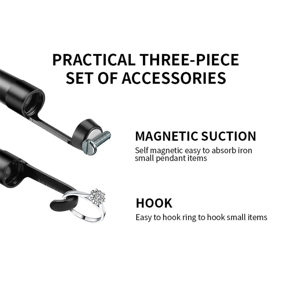 M50 2m Hard Wire Industrial Endoscope Camera Dual Lens 8mm 7-LED IP67 Waterproof Borescope 5'' IPS Screen - Orange - 3