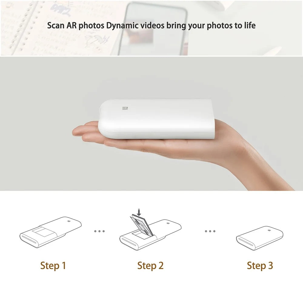 XIAOMI Portable Mini Inkless Bluetooth-compatible Pocket Photo Printer AR Video Photo Printer (Chinese Version) - 7