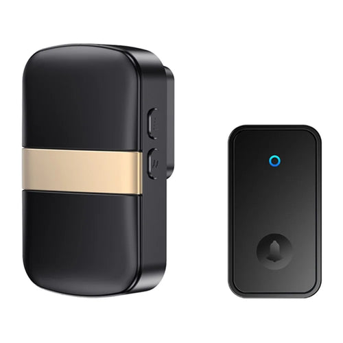 CACAZI FA96 Self-powered Home Wireless Doorbell No Battery Required Ring Chime, 1 Transmitter+1 Receiver - Black / US Plug - 1