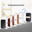 CACAZI FA96 Wireless Doorbell 60 Chime 5 Levels Adjustable Self-powered Alarm System, 2 Transmitters+1 Receiver - Black / US Plug - 5