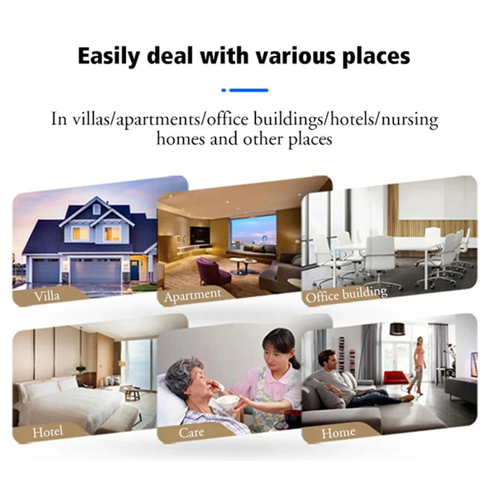 CACAZI FA28 Self-Generating Wireless Doorbell Transmitter + Receiver Smart Doorbell - Black / US Plug - 6
