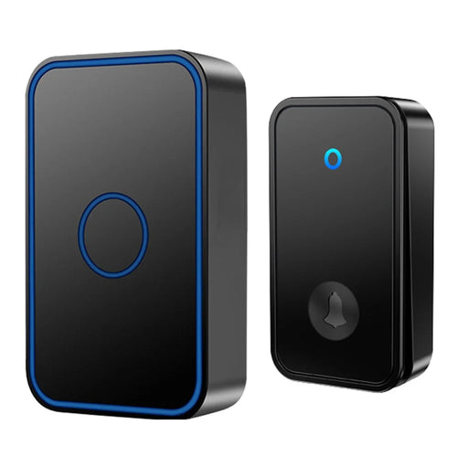 CACAZI FA78 Self-Generating Wireless Doorbell for Home Transmitter + Receiver Smart Doorbell - Black / US Plug - 1
