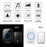 CACAZI FA58 60 Melodies Alarm Wireless Doorbell Kit Home Door Bell with 1 Receiver and 2 Transmitters - Black / EU Plug - 3