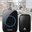 CACAZI FA58 Home Wireless Doorbell Outdoor Waterproof LED Door Bell Chime Kit with 1 Transmitter+2 Receivers - Black / EU Plug - 2
