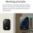 CACAZI FA58 Home Wireless Doorbell Outdoor Waterproof LED Door Bell Chime Kit with 1 Transmitter+2 Receivers - Black / EU Plug - 5