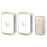 CACAZI FA50 Smart Wireless Doorbell Set Transmitter + 2 Receiver Self-Powered Doorbell for Home - Gold / US Plug - 1