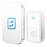 CACAZI FA86 Wireless Smart Doorbell Set 150m Distance Transmitter / Receiver Self-Powered Doorbell - White / US Plug - 1