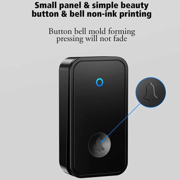 CACAZI FA78 Self-Generating Wireless Doorbells Set with 2 Transmitter / Receiver Smart Home Doorbell - Black / US Plug - 7