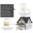 CACAZI FA96 5 Levels Adjustable Wireless Doorbell 60 Chime Self-powered Alarm System (Type 86 Big Button), 2 Transmitters+1 Receiver - Silver / US Plug - 2
