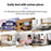CACAZI FA96 5 Levels Adjustable Wireless Doorbell 60 Chime Self-powered Alarm System (Type 86 Big Button), 2 Transmitters+1 Receiver - Silver / US Plug - 4