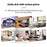 CACAZI FA12 Self-powered Wireless Doorbell 60 Songs Remote Calling Bell (Type 86 Big Button), 1 Transmitter+2 Receivers - Black / US Plug - 3