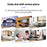 CACAZI FA12 Home Wireless Doorbell 60 Songs Remote Smart Calling Bell (Type 86 Big Button), 1 Transmitter+1 Receiver - Gold / US Plug - 4