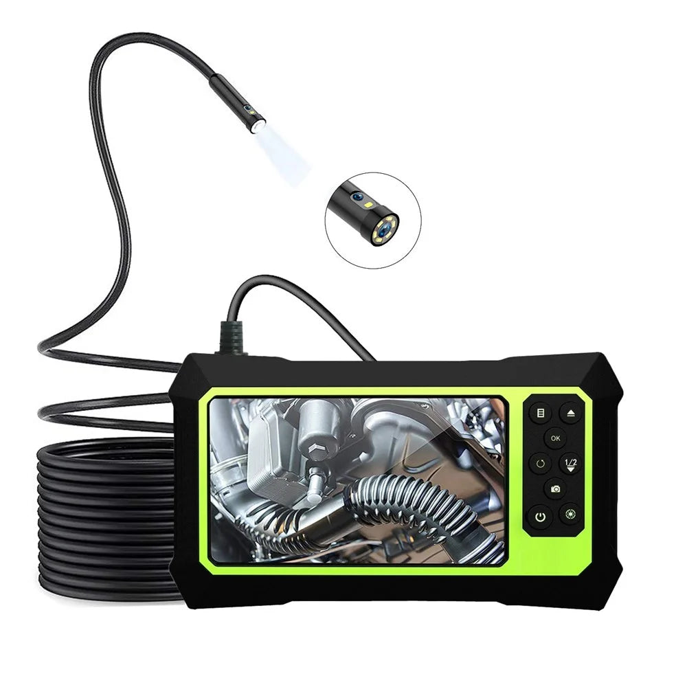 B315 2m Wire 5mm Dual Lens 4.3-inch Screen Waterproof Endoscope Camera 6+1 LED HD Industrial Borescope - 1