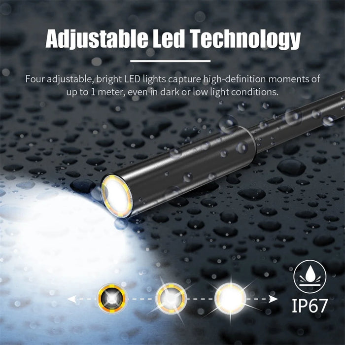 B315 2m Wire 5mm Dual Lens 4.3-inch Screen Waterproof Endoscope Camera 6+1 LED HD Industrial Borescope - 5