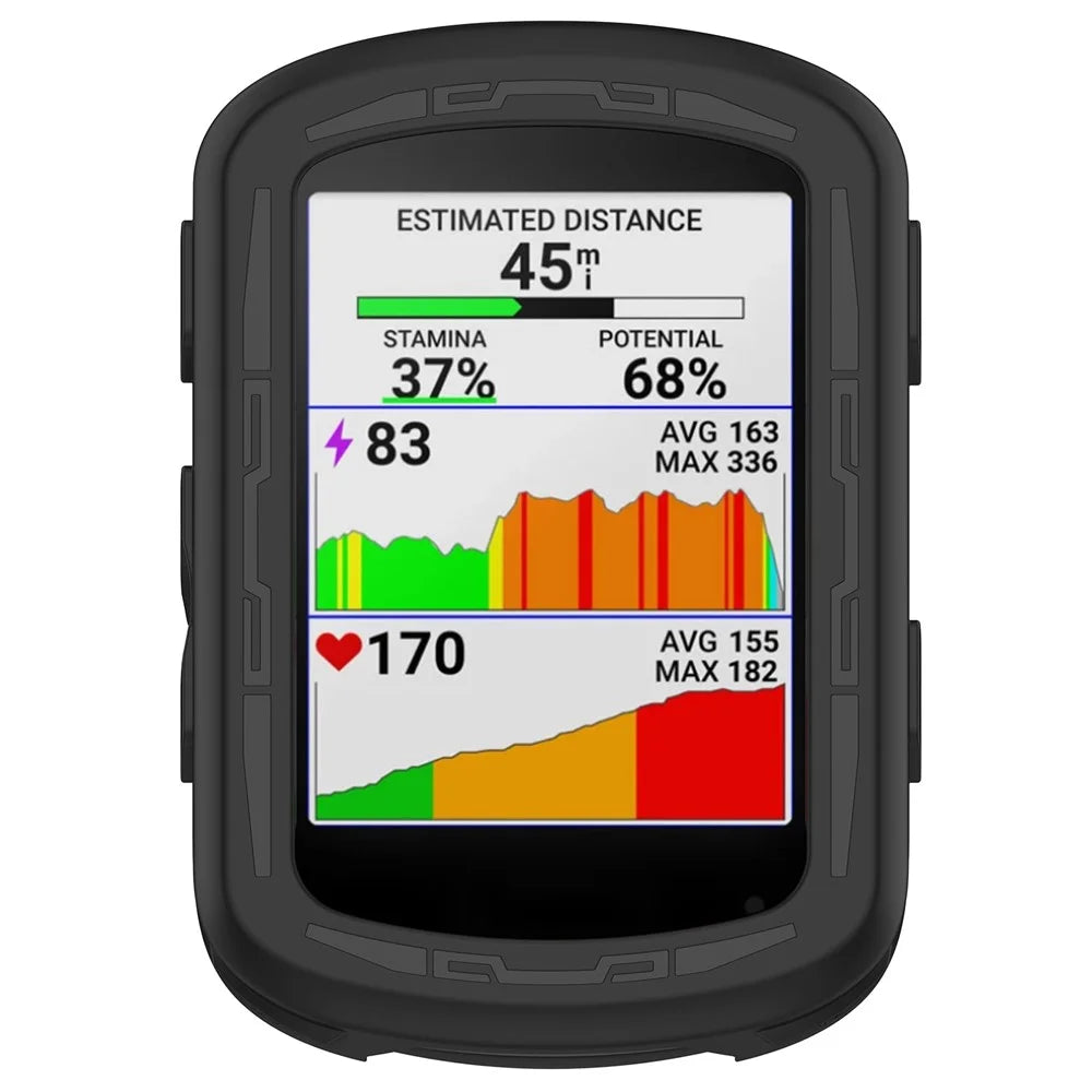 For Garmin Edge 840 / 540 Bike Computer Protective Cover Soft Silicone Anti-drop Case - Black - 4