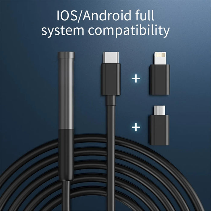 W300 1m Wire 8mm Lens 1080P HD Borescope Camera IP67 Waterproof Industrial Inspection Borescope for iOS Android - 5