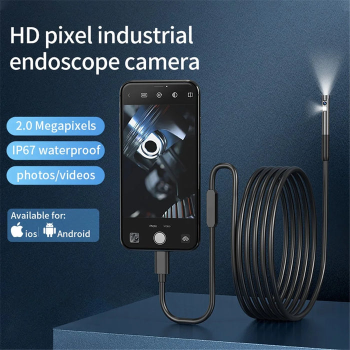 W300 3m Wire 8mm Dual Lens 1080P Endoscope Camera IP67 Waterproof Inspection Camera for iOS Android - 4