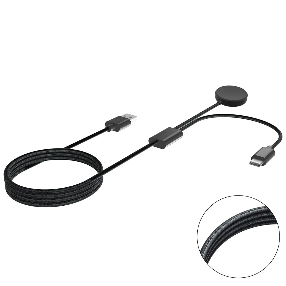For Samsung Galaxy Watch 5 40mm 44mm / Watch 5 Pro 45mm Charger 1.15m 2-in-1 Watch Charger Type-C PD Wireless Charging Station Dock - 3