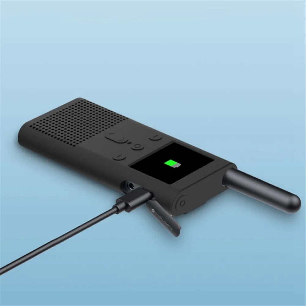 For Xiaomi 2S Walkie-talkie Silicone Case Flexible Silicone Cover Anti-Scratch Sleeve Two-Way Radio Holster - Black - 2