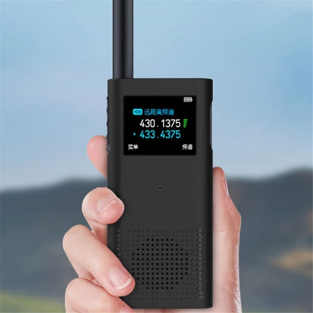 For Xiaomi 2S Walkie-talkie Silicone Case Flexible Silicone Cover Anti-Scratch Sleeve Two-Way Radio Holster - Black - 3