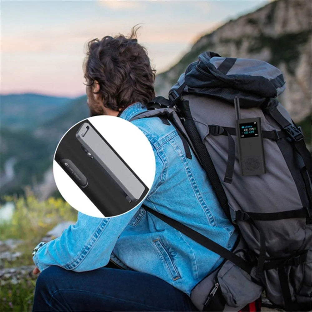For Xiaomi 2S Walkie-talkie Silicone Case Flexible Silicone Cover Anti-Scratch Sleeve Two-Way Radio Holster - Black - 4