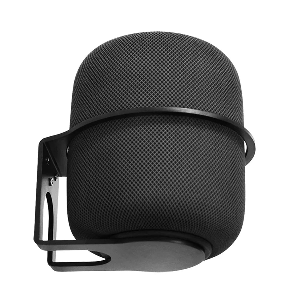 For Apple HomePod 2 2023 Speaker Aluminum Alloy Wall Hanger Wall-Mounted Hanging Holder Mounting Bracket - Black - 3
